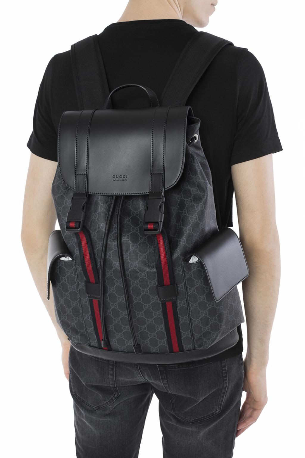 gucci short-sleeve 'GG Supreme' canvas backpack