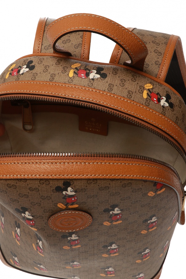 Leather backpack Disney x Gucci Brown in Leather - 24675533