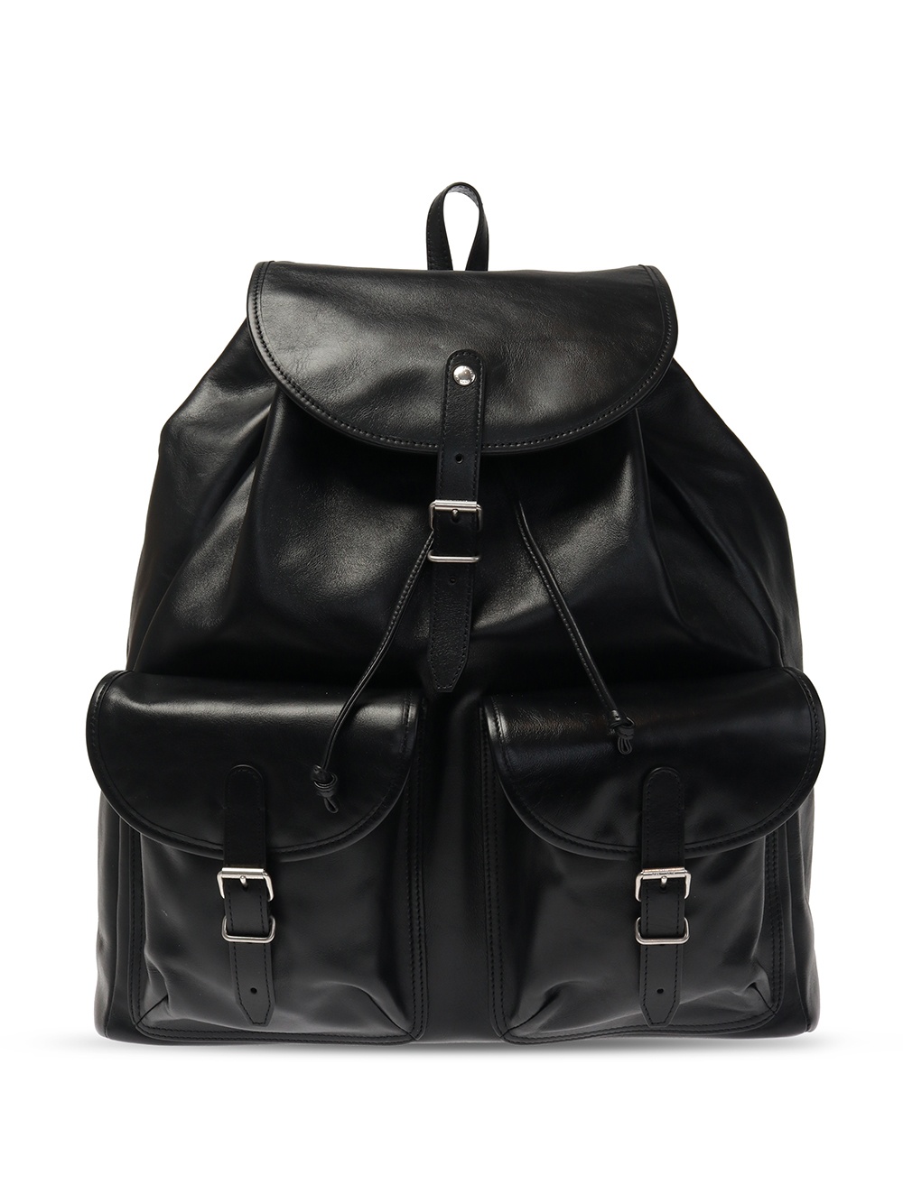 branded leather backpack