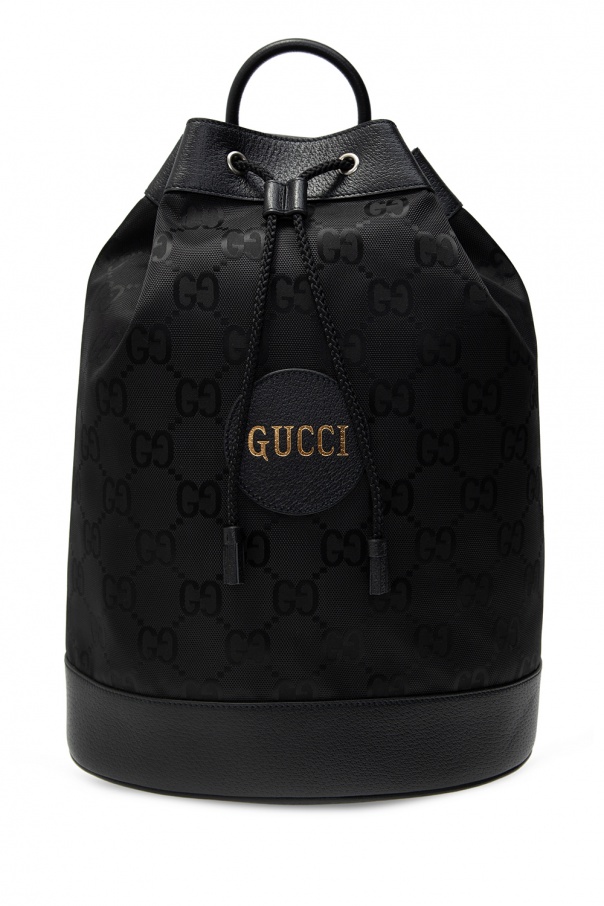 gucci red Logo backpack