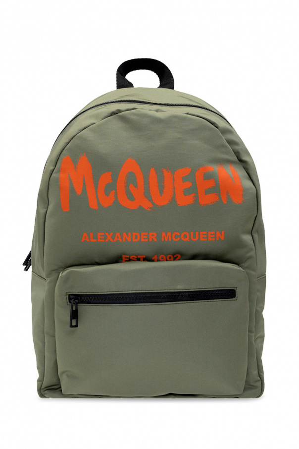 Alexander McQueen Alexander McQueen embroidered-logo fringed scarf