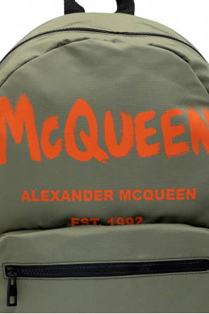 Alexander McQueen Alexander McQueen embroidered-logo fringed scarf