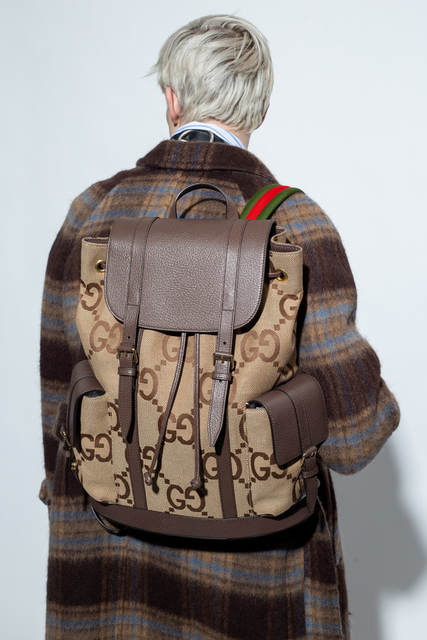 gucci Stirrup Backpack in GG Supreme canvas