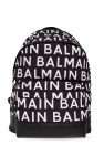 Balmain Black button-embellished logo tank top