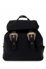 Versace Jeans Couture BLACK Backpack with decorative buckles