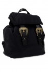 Versace Jeans Couture BLACK Backpack with decorative buckles