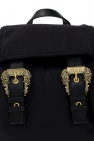 Versace Jeans Couture BLACK Backpack with decorative buckles