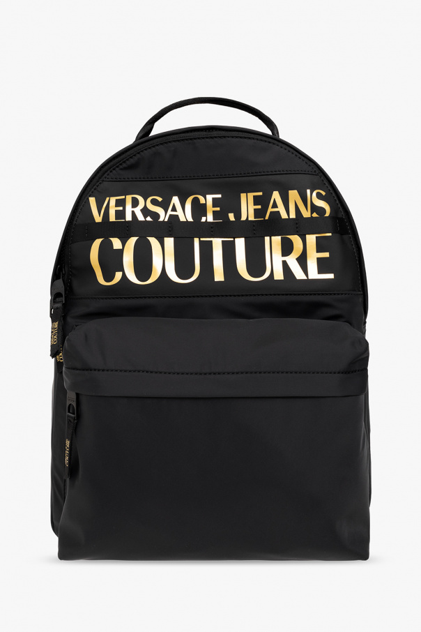Versace jeans wardrobe Couture metallic pussy-bow collar dress Grey