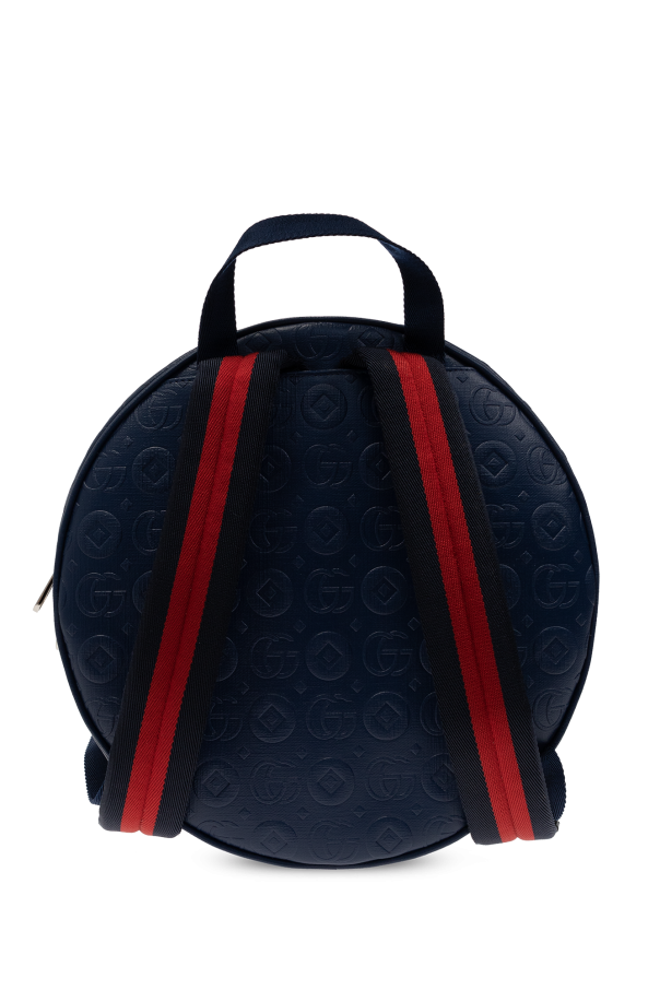gucci Marron Kids Backpack with logo