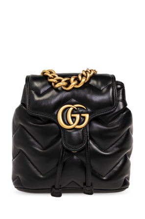 gucci abbey shopping bag in beige monogram canvas and gold leather