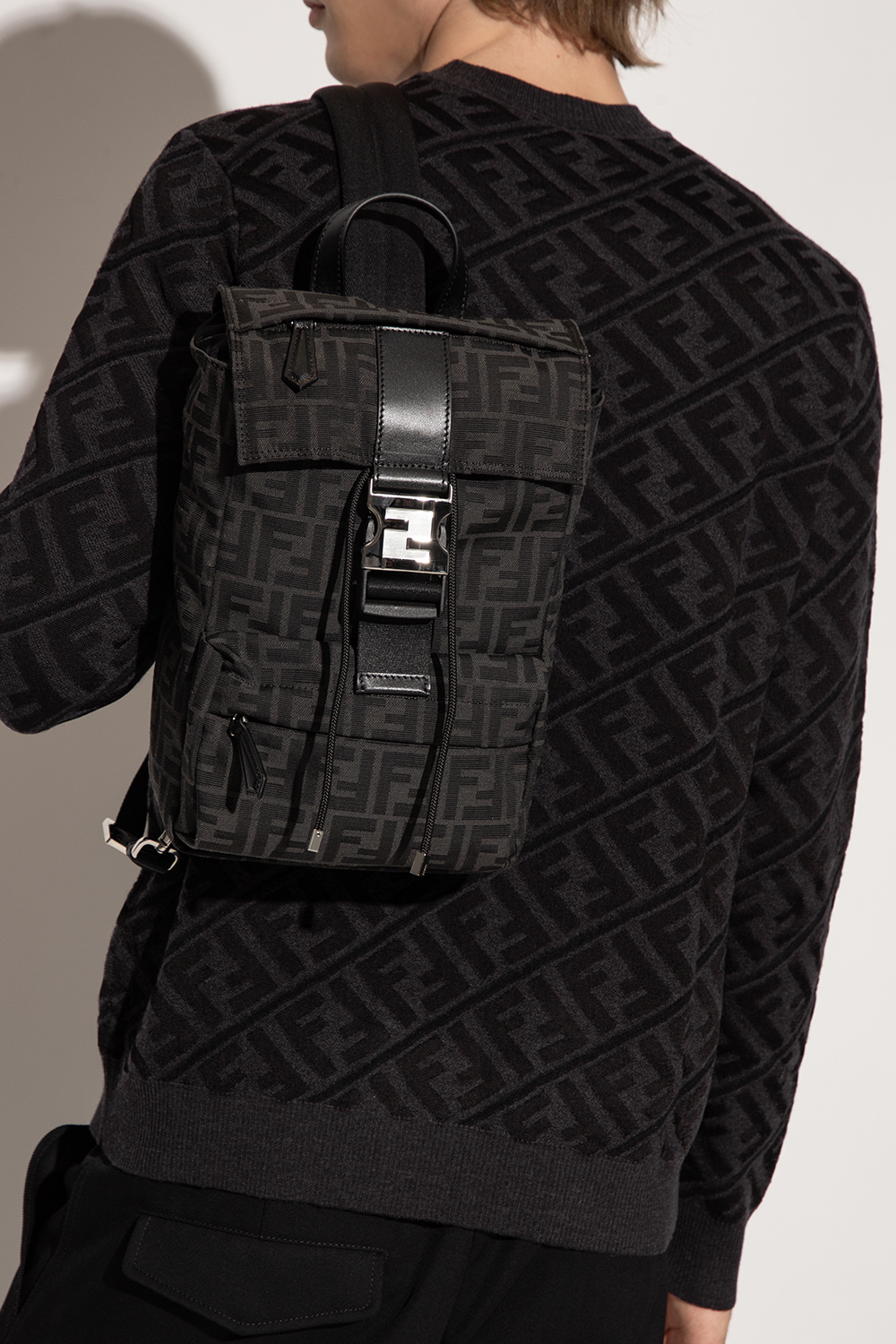 Fendi One-shoulder backpack with monogram