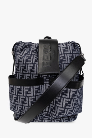 Fendi Baguette handbag in blue monogram leather