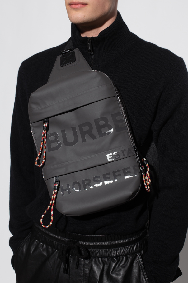 Orange nylon BURBERRY padded vest with hood - IetpShops Australia -  Shoulder backpack with logo Burberry