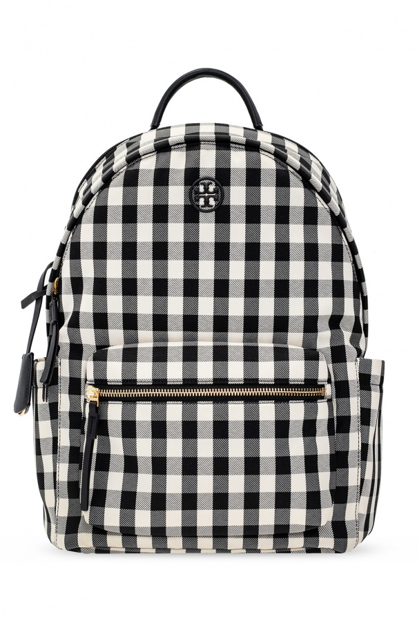 Tory Burch ‘Piper Gingham’ backpack bucket with logo