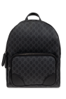 Gucci BLACK Backpack GG Emblem Medium