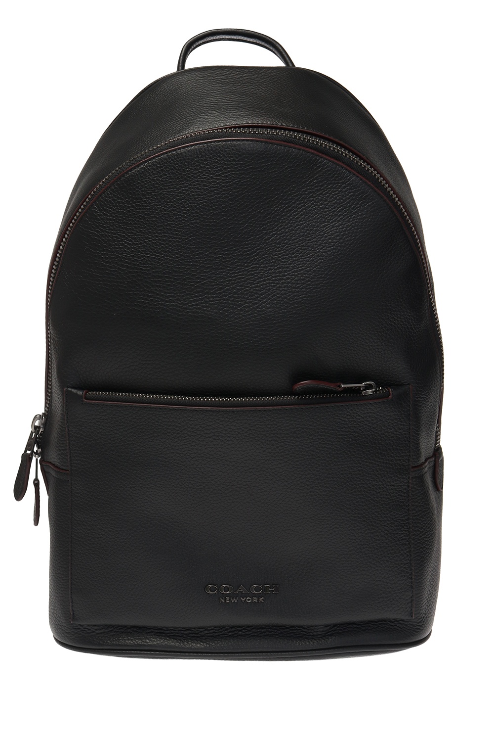 coach logo monogram medium black backpacks