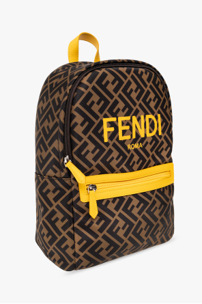Fendi Kids Fendi Kan I Small Textured Velvet Shoulder Bag