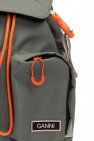 Ganni GREEN Backpack with logo