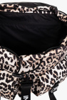 Ganni beige Leopard print backpack