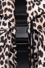 Ganni beige Leopard print backpack