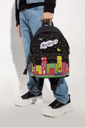 Backpack with patches od Moschino