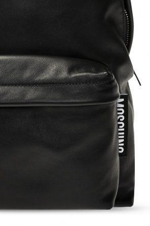 Moschino Leather backpack with logo