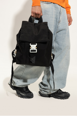 1017 ALYX 9SM Dalya Phyton Shoulder Bag In Black Leather