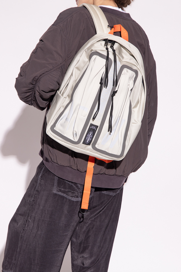 A-COLD-WALL* Balenciaga Beige Grey Canvas and Calfskin Leather XS Cabas Crossbody Bag