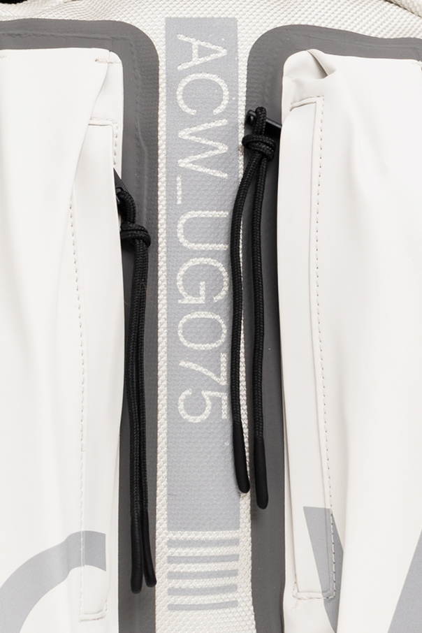 A-COLD-WALL* Balenciaga Beige Grey Canvas and Calfskin Leather XS Cabas Crossbody Bag