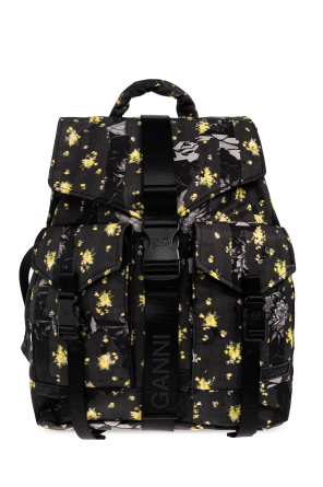Backpack with floral motif