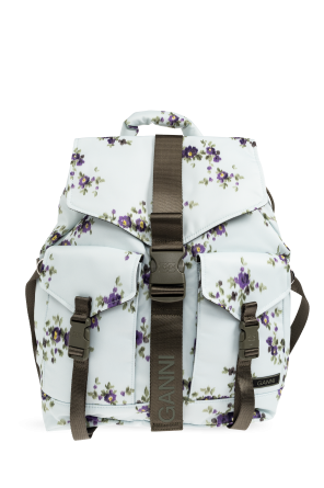 Backpack with floral motif