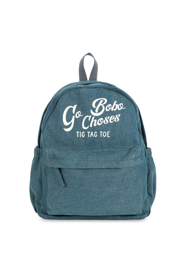 Denim backpack with printed logo od Bobo Choses