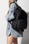 Diesel BLACK Backpack with logo
