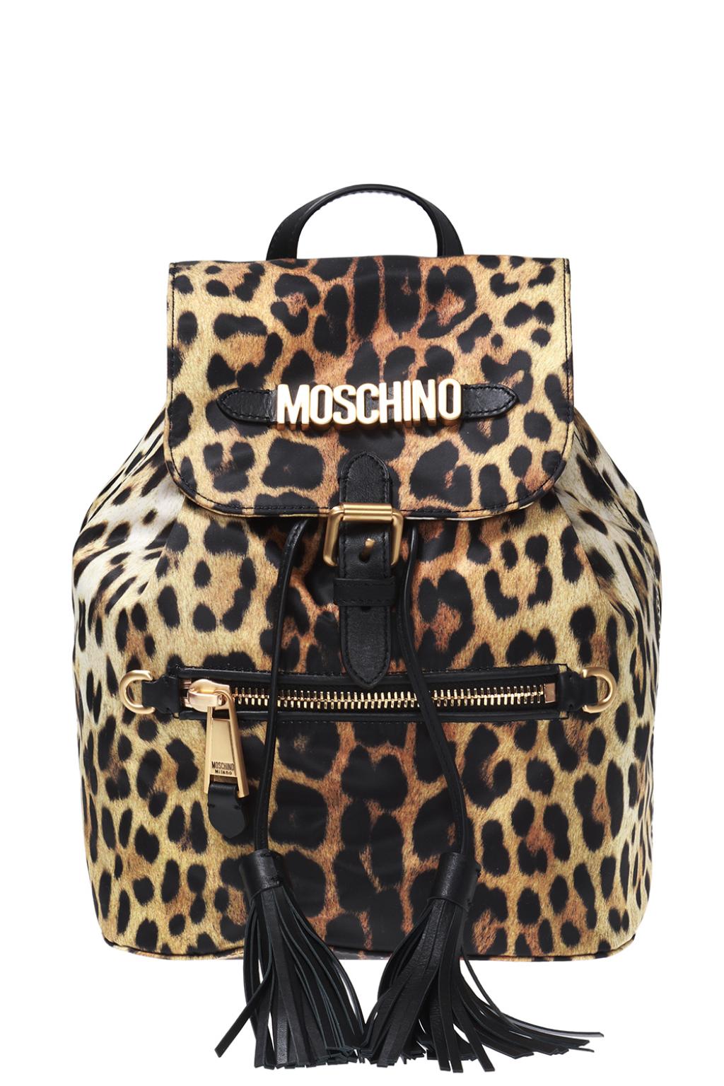 moschino leopard backpack