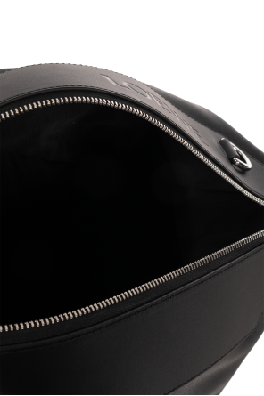 Loewe negro Leather backpack with logo