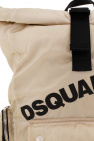 Dsquared2 two in one backpack with detachable front pouch in grey and black