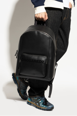 Leather backpack with logo od Dsquared2
