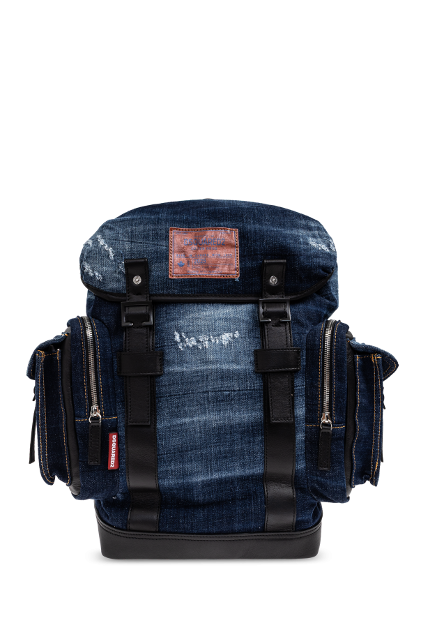 Denim backpack with logo od Dsquared2