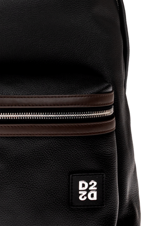 Dsquared2 Mochila de cuero con logo
