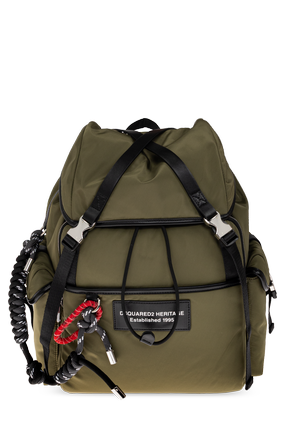 Designer Roll-Top Backpack in Green