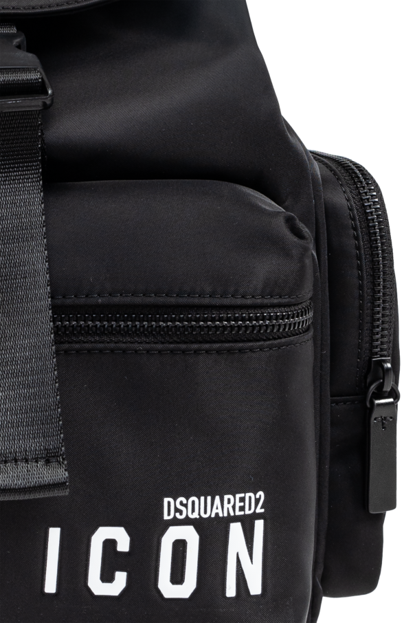Black Backpack with printed logo Dsquared2 - Vitkac GB