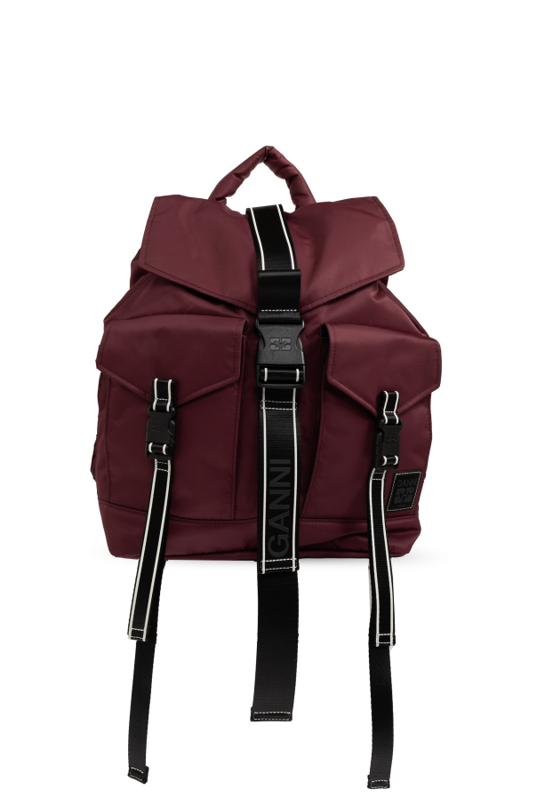 Backpack with logo patch od Ganni
