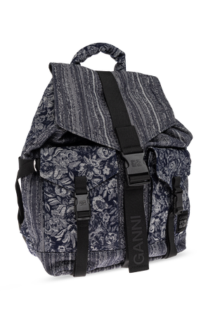 Ganni Mochila com padrão floral