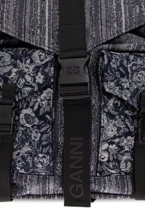 Ganni Mochila com padrão floral
