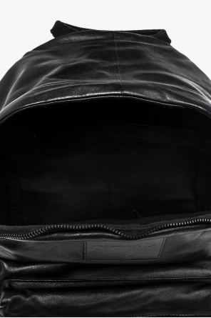 AllSaints ‘Carabiner’ leather melange backpack