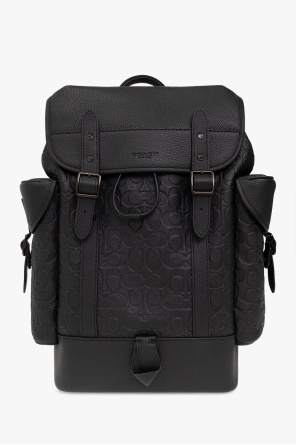Leather backpack with logo od Coach