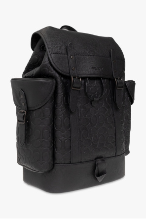Coach Leather backpack with logo