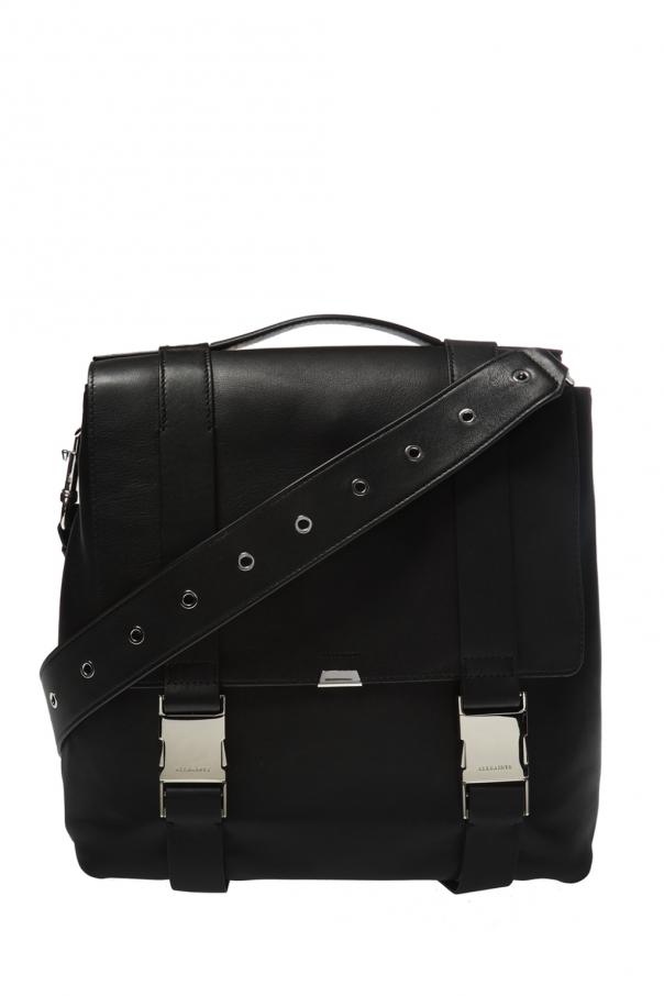 allsaints clip leather backpack