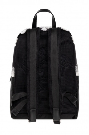 Versace Grey backpack with ‘Baroque’ pattern