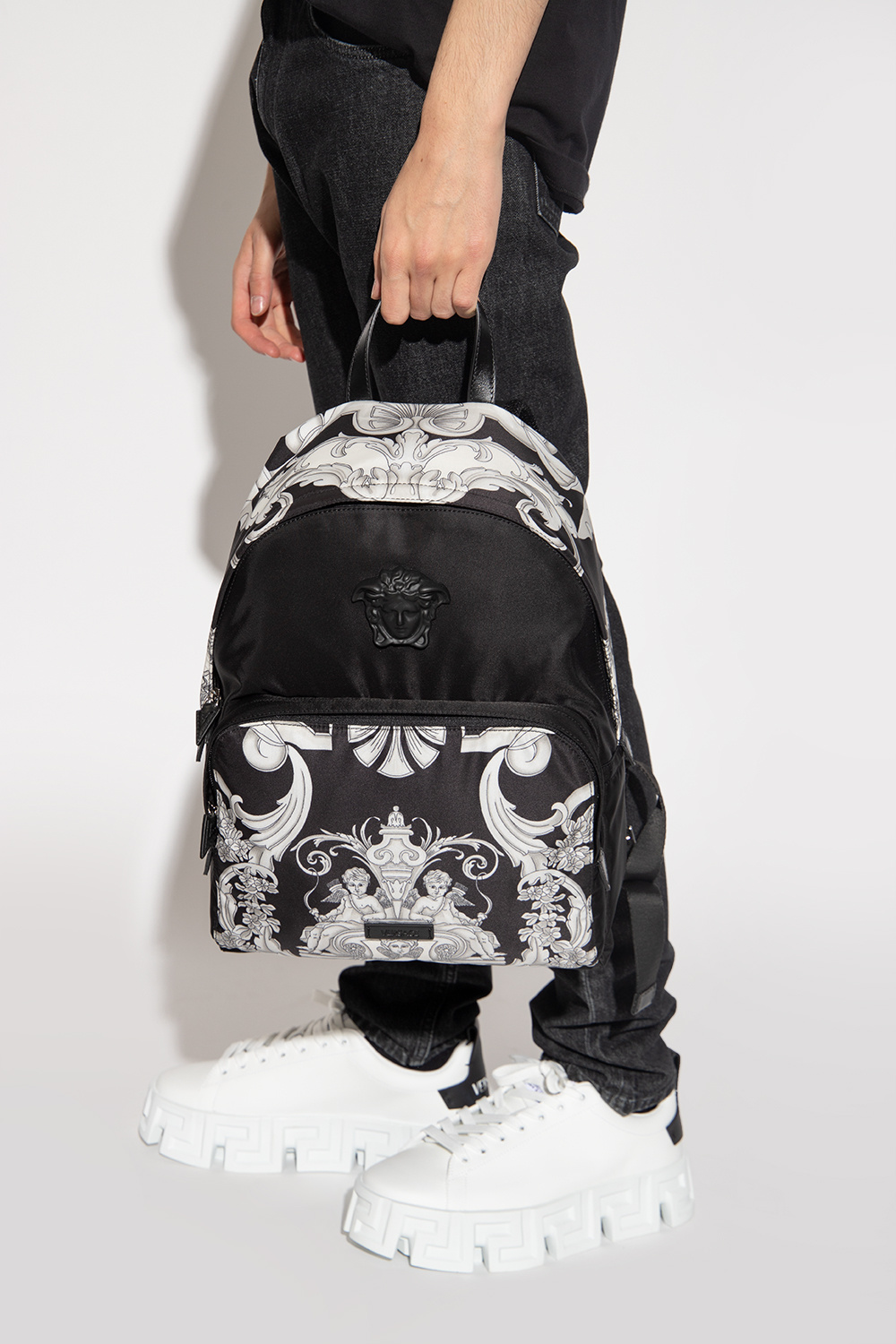 Versace Backpack with ‘Baroque’ pattern